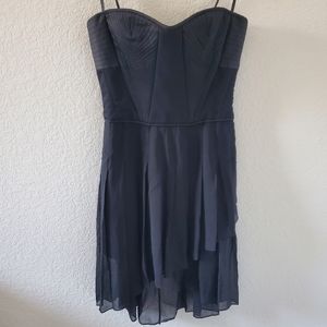 BCBGMAXAZRIA april silk blend asymmetrical dress
